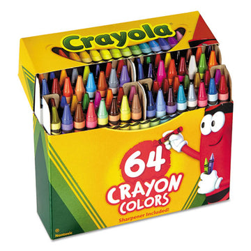 Crayola® Classic Color Crayons In Flip-top Pack With Sharpener, 64 Colors-pack freeshipping - TVN Wholesale
